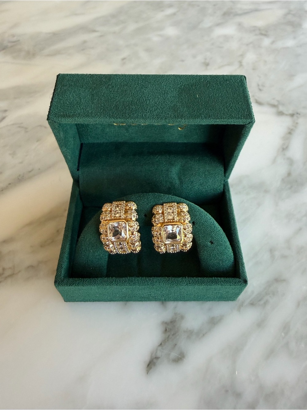 Dorsey Crawford Earrings in Lab White Sapphire & Gold